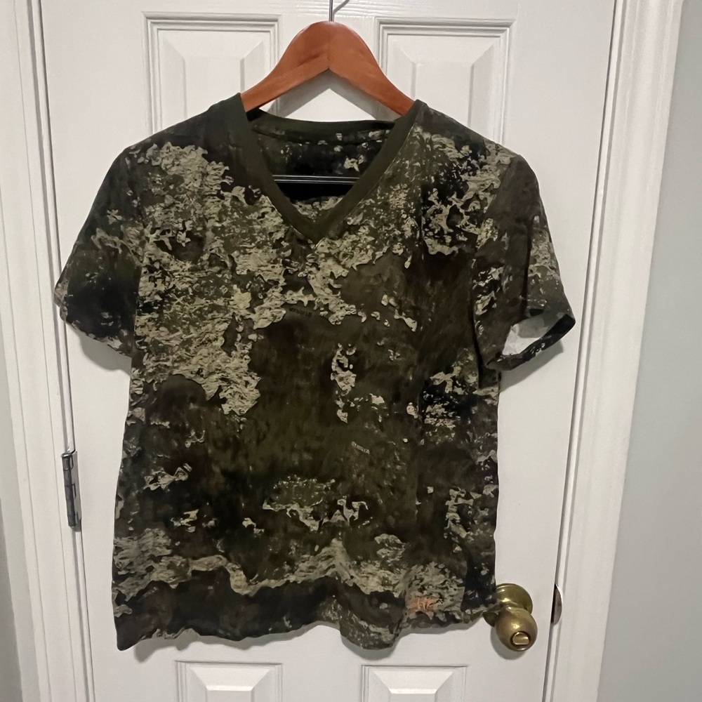 Camouflage V-Neck T-Shirt